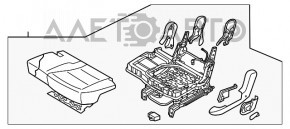 Rândul din spate al scaunelor, al doilea rând Hyundai Santa FE Sport 13-16, material textil gri.