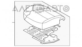 Scaun de pasager Hyundai Santa FE Sport 13-16, cu airbag, tapițerie neagră