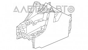 Husa pentru suportul de bauturi de pe consola centrala Hyundai Santa FE Sport 13-16, neagra, cu incalzire.