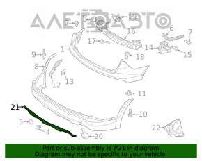 Capacul de protecție pentru bara din spate Hyundai Santa FE Sport 13-16, versiunea pentru piața americană.