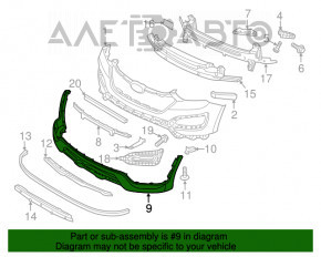 Bara fata goala Hyundai Santa FE Sport 13-16 pre-restilizare partea de jos SUA