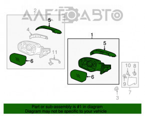 Oglindă laterală stângă Hyundai Santa FE Sport 13-16 pre-restilizare, 3 pini, alb