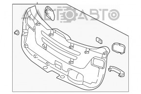 Capacul portbagajului inferior al Hyundai Santa FE Sport 13-18 negru, zgârieturi