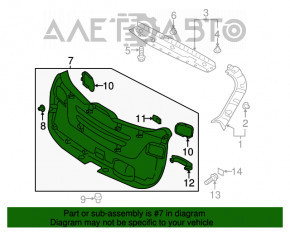 Capacul portbagajului inferior al Hyundai Santa FE Sport 13-18 negru, zgârieturi