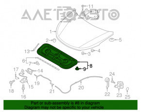 Izolarea capotei Hyundai Santa FE Sport 13-18