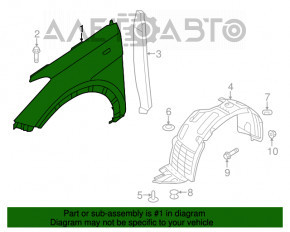 Крыло переднее правое Hyundai Santa FE Sport 13-18 новый неоригинал