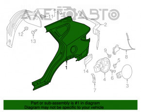 Aripa spate dreapta Hyundai Santa FE Sport 13-18.