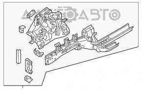 Partea din față dreapta a Hyundai Santa FE Sport 13-18 albastru W7U.