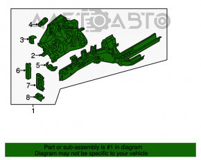 Partea din față dreapta a Hyundai Santa FE Sport 13-18 albastru W7U.