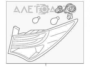 Lampa exterioară aripă dreapta Hyundai Santa FE Sport 13-16 pre-restilizare halogen