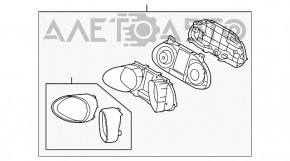 Panoul de instrumente Hyundai Santa FE Sport 13-18 FWD 56k zgârieturi