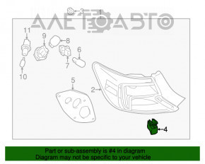 Крепление заднего бампера под фонарем правое Toyota Camry v50 12-14 usa