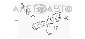 Механизм ручки двери передней левой Toyota Highlander 14-19