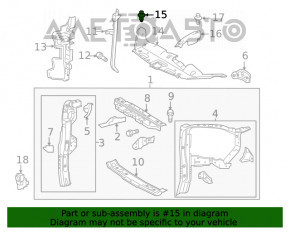 Deflector radiator stânga Toyota Highlander 14-16 2.7, 3.5 nou OEM original