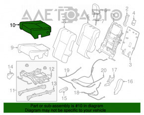 Rândul din spate al scaunelor, al treilea rând, pentru Toyota Highlander 14-16, este tapițat cu material textil de culoare gri închis.