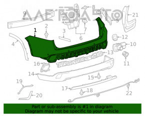 Bara spate goală Toyota Highlander 14-19