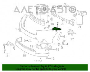 Suportul de bara fata stanga pentru Toyota Highlander 14-16