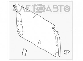 Обшивка двери багажника Toyota Highlander 14-19 черн, потерта