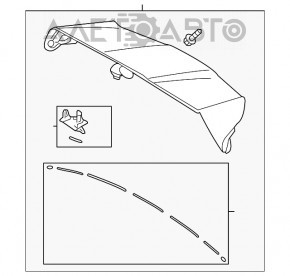 Spoilerul portbagajului pentru Toyota Highlander 14-19