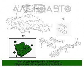 Protecție pentru bara spate dreapta Toyota Highlander 14-19 cu montare inclusă.