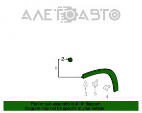 Capac usa spate dreapta Toyota Highlander 14-19, arc zgarieturi