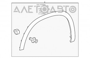 Capacul aripii din față dreapta Toyota Highlander 14-19, nou, original