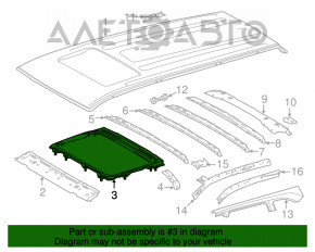 Люк в сборе Toyota Highlander 14-19 беж шторка