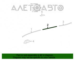 Capota stângă a acoperișului Toyota Highlander 14-19 set, fără capac frontal