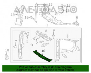 Bara de blocare a capotei Toyota Highlander 14-19 nou TW neoriginal.