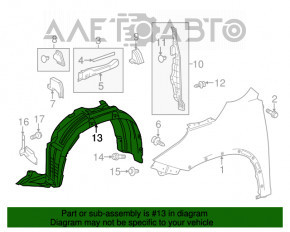 Bara de protecție față stânga Toyota Highlander 14-19