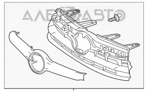 Grila radiatorului Toyota Highlander 14-16