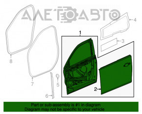 Дверь в сборе передняя правая Chevrolet Malibu 16-
