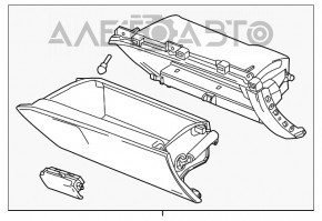 Перчаточный ящик, бардачок Chevrolet Malibu 16- черн, царапины