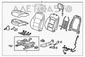 Scaunul șoferului Chevrolet Malibu 16- fără airbag, electric, material textil negru