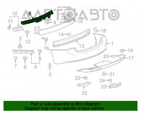 Suportul central al barei spate pentru Chevrolet Malibu 16-