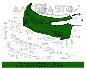 Bara fata goala Chevrolet Malibu 16-18 pre-restilizare