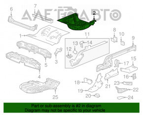 Capacul portbagajului Chevrolet Malibu 16- argintiu