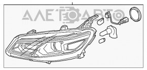 Фара передняя левая голая Chevrolet Malibu 16-18 галоген новый неоригинал