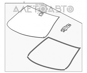 Лобовое стекло Chevrolet Malibu 16-18 под датчик дождя, вохдух по кромке, песок