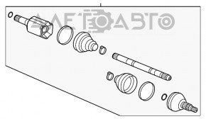 Ax cu roți față dreapta Chevrolet Malibu 16-18 1.5T