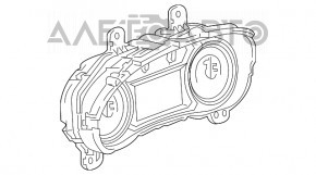 Panoul de instrumente Chevrolet Malibu 16-18 cu ecran mare 109k zgârieturi