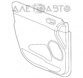 Capacul usii, cartela din spate stanga pentru Jeep Grand Cherokee WK2 14-16, bej.