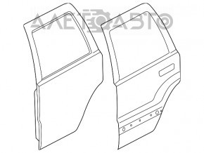 Ușa din spate dreapta asamblată Jeep Grand Cherokee WK2 11-21 negru PXJ, mâner