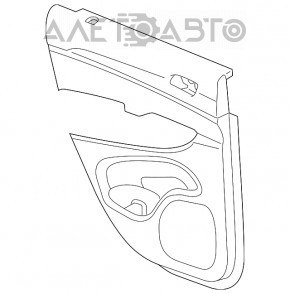 Capacul ușii, cartela din spate dreapta Jeep Grand Cherokee WK2 14-16 bej.