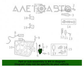 Замок двери передней левой Jeep Grand Cherokee WK2 11-21 трещина