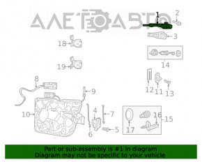 Mânerul ușii exterioare din față dreapta pentru Jeep Grand Cherokee WK2 11-21