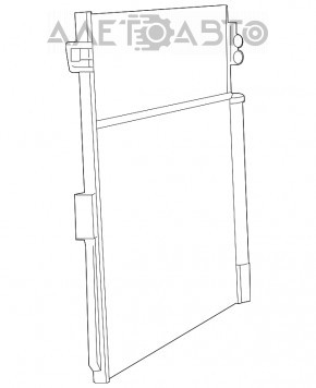 Radiatorul condensatorului de aer condiționat Dodge Durango 11- cu răcire pentru cutia de viteze, strâns.