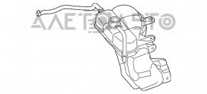 Rezervor de expansiune pentru răcire Jeep Grand Cherokee WK2 11-15 3.6 fără capac