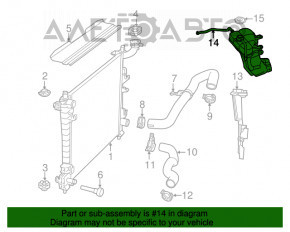 Rezervor de expansiune pentru răcire Jeep Grand Cherokee WK2 11-15 3.6 fără capac