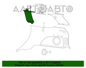 Capac spate dreapta pentru Jeep Grand Cherokee WK2 11-15, negru, zgârieturi.